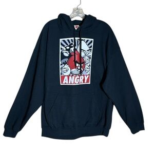 Angry Birds Mens Black Hoodie